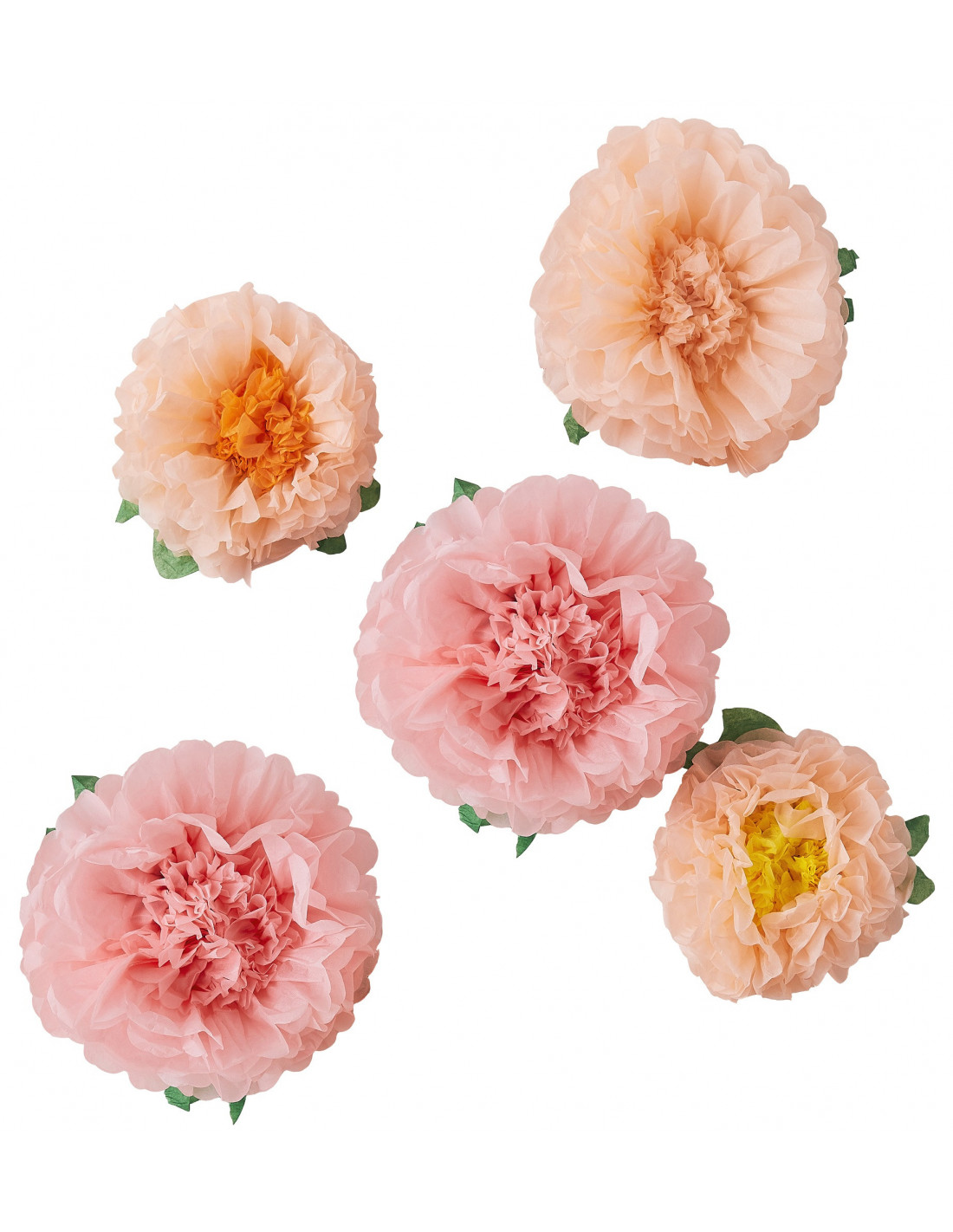 rosace-pompon-fleur-papier-de-soie-rose-chambre-bébé-fille