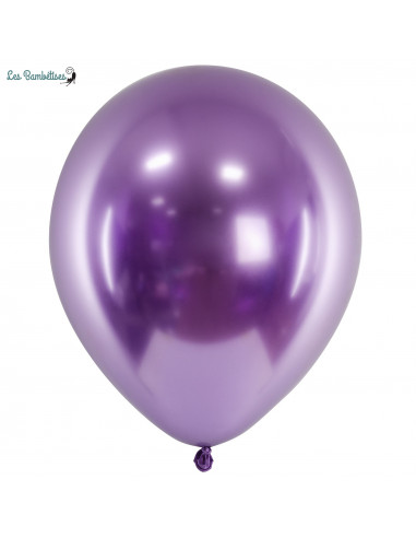 10 Ballons de Baudruche Chrome Violet