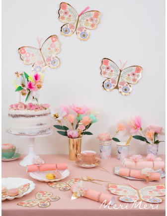 Plat A Cake Fleurs Et Papillons 