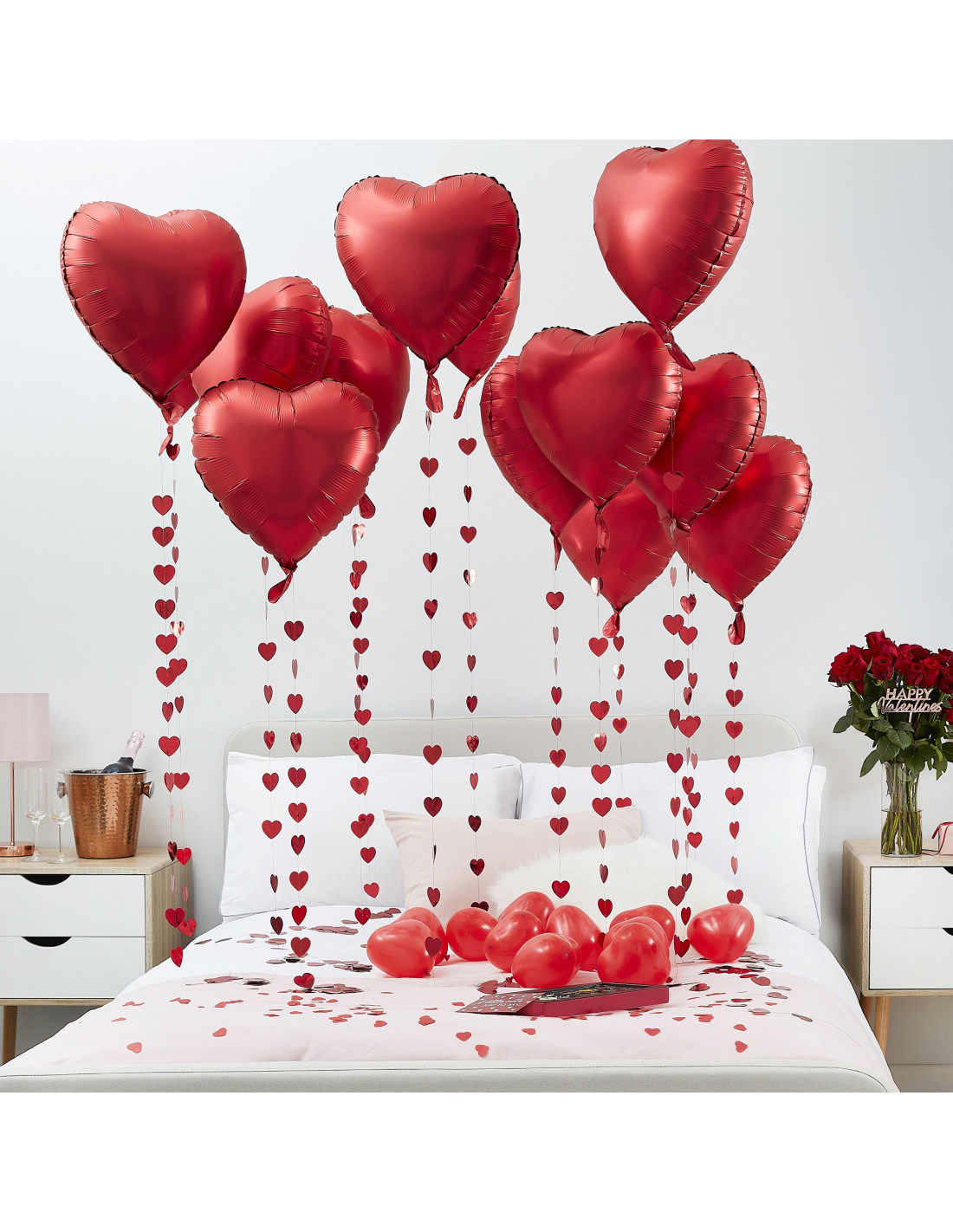 Ballons à L'hélium Dans Des Couleurs Pastel Douces Mariage Et Anniversaire  De La Saint-valentin Rendu 3d Du Ballon