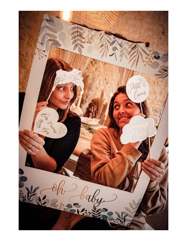 Cadre Photobooth Oh Baby Champêtre 80X58Cms - Les Bambetises