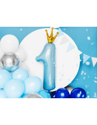 Ballon d'anniversaire surprise gonflé à l'hélium : happy birthday fond  blanc et pois