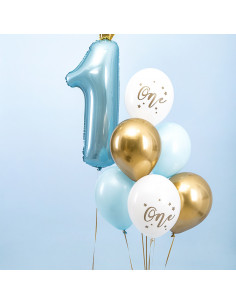 Ballon géant anniversaire or chiffre 1 (x1) REF/BA3012