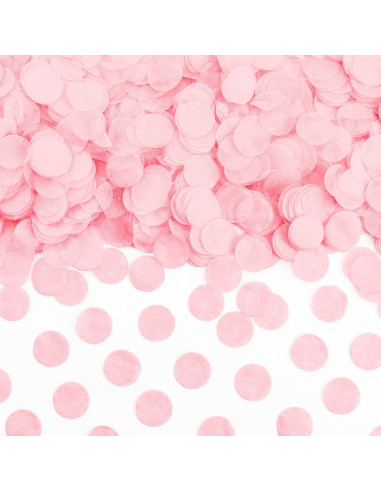 Confettis Ronds Rose Pastel en Papier 1.6Cms