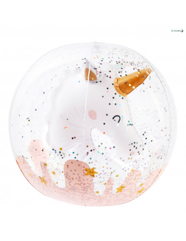 Ballon Gonflable 3D Licorne Paillettes Sunnylife