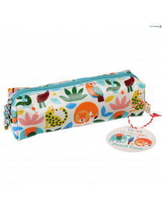 Trousse écolier garçon ou fille en cuir bleu original - E2R