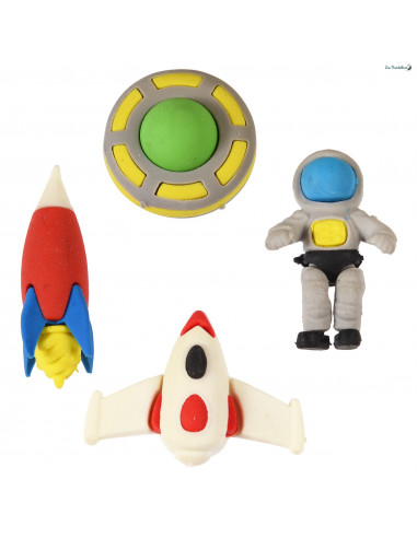 4 Gommes Espace & Astronaute