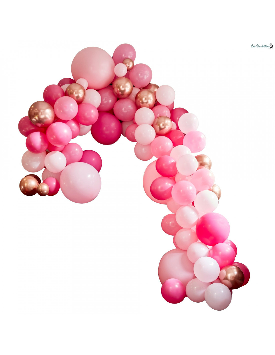 Arche Ballons Rose et Or - Décorations Anniversaire