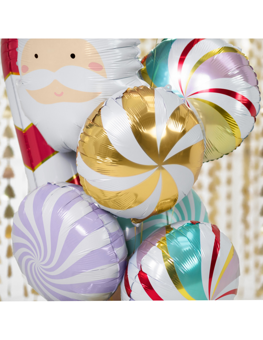 Ballon Sucre d'Orge Rond Multicolore 35 cm - Les Bambetises