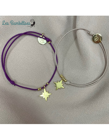bracelet-elastique-avec-etoile-dore-violet-beige