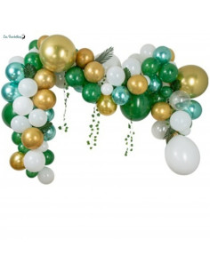 Kit pour guirlande de ballons vert forêt - 50 ballons