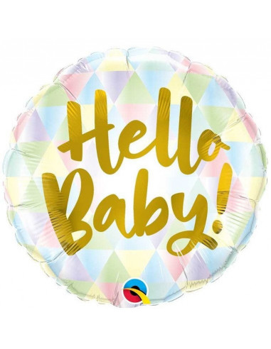 ballon-rond-pastel-hello-baby-en-aluminium-deco-baby-shower-bapteme