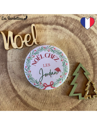 Badge Personnalisé Mamie Cadeau Invité Noël - Les Bambetises