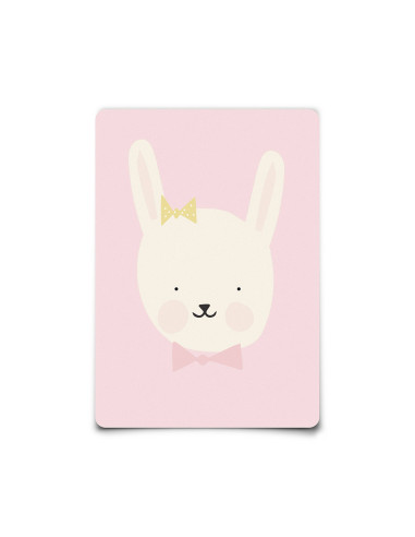 carte-postale-miss-bunny-fond-rose
