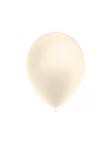 10 ballons ivoires métallisés nacrés en latex
