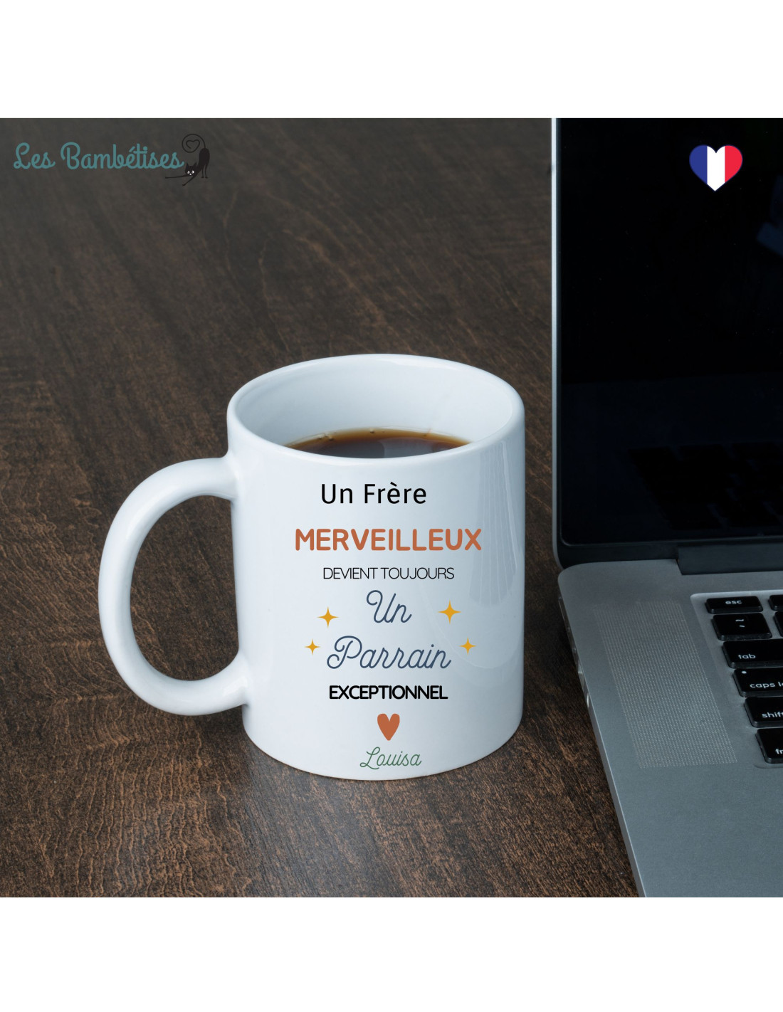 Cadeau parrain à personnaliser avec votre prénom mug personnalisé pour  parrain idée cadeau parrain -  France