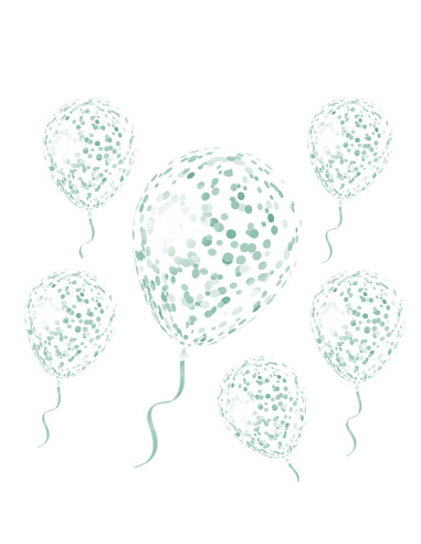 6-ballons-confettis-vert-menthe
