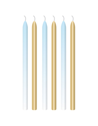 6-bougies-anniversaire-bleues-or-13-cms