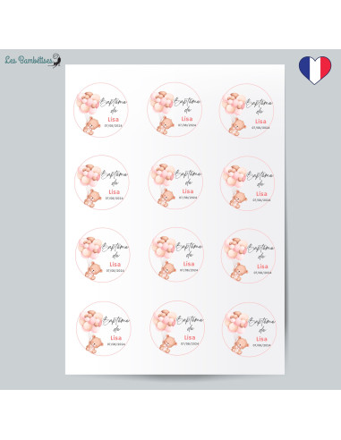 stickers-bapteme-personnalise-ourson-rose-stickers-baptem-fille