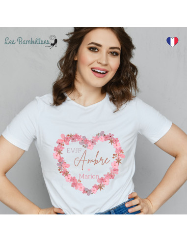 t-shirt-evjf-personnalise-coeur-fleurs-roses-tenue-evjf