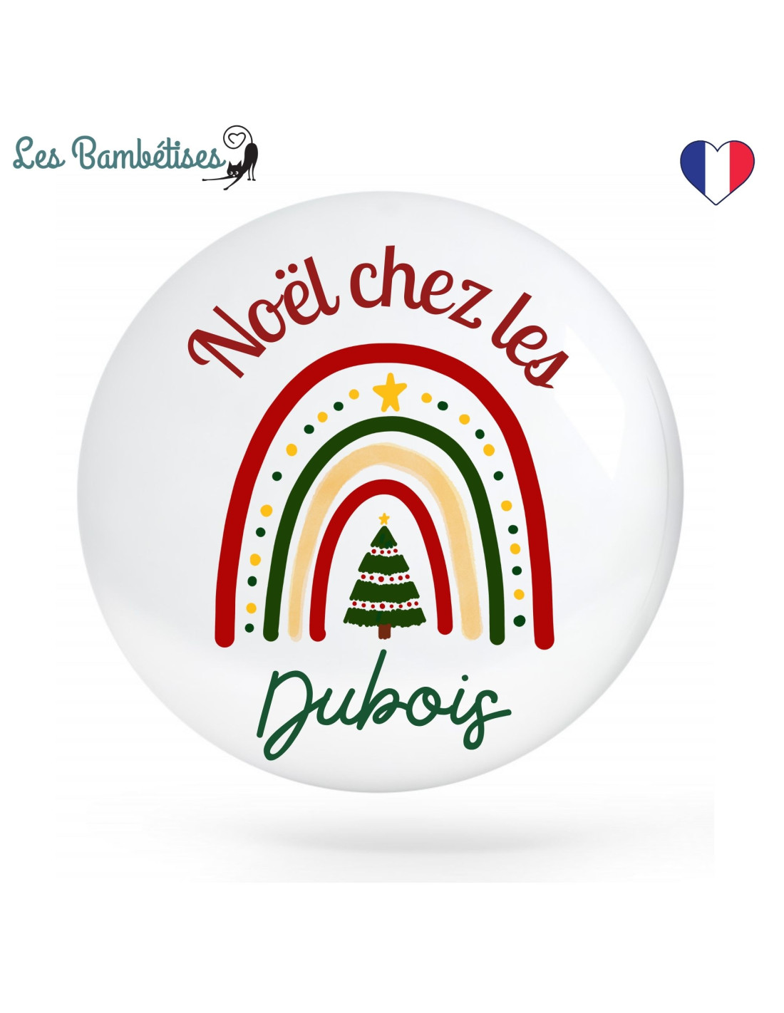 Badge Personnalisé Premier Noël Cadeau Bébé - Les Bambetises