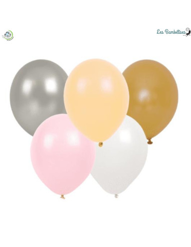10-ballons-latex-dores-argent-peche-blanc-rose-pastel