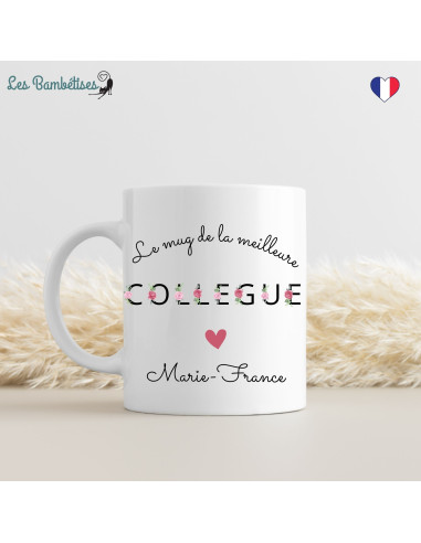 mug-personnalise-collegue-lettres-fleuries-Idée-cadeau-collègue-de-travail-départ