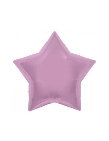 Ballon métallique étoile rose pastel brillante