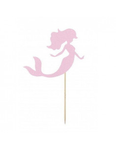 Guirlande Joyeux anniversaire sirène rose et irisée personnalisable