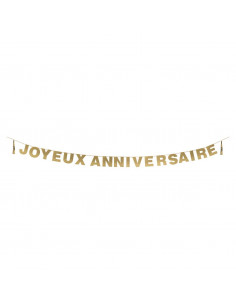 Guirlande Joyeux Anniversaire Multicolore 185 cm - decoration pas cher -  Badaboum