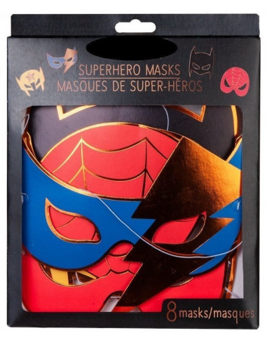8 Masques de Super Héros en Carton