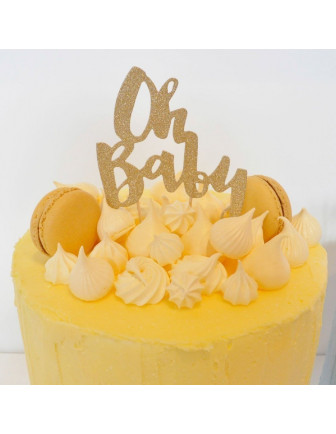 Déco gâteau fanions Joyeux anniversaire + Poudre alimentaire irisée dorée - Décoration  gâteau anniversaire - Creavea