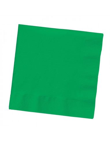 20 serviettes en papier vert