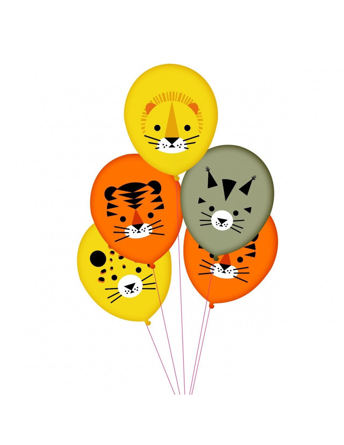 Ballons Animaux Jungle, Ballon Anniversaire Animaux 1 Ans, 10