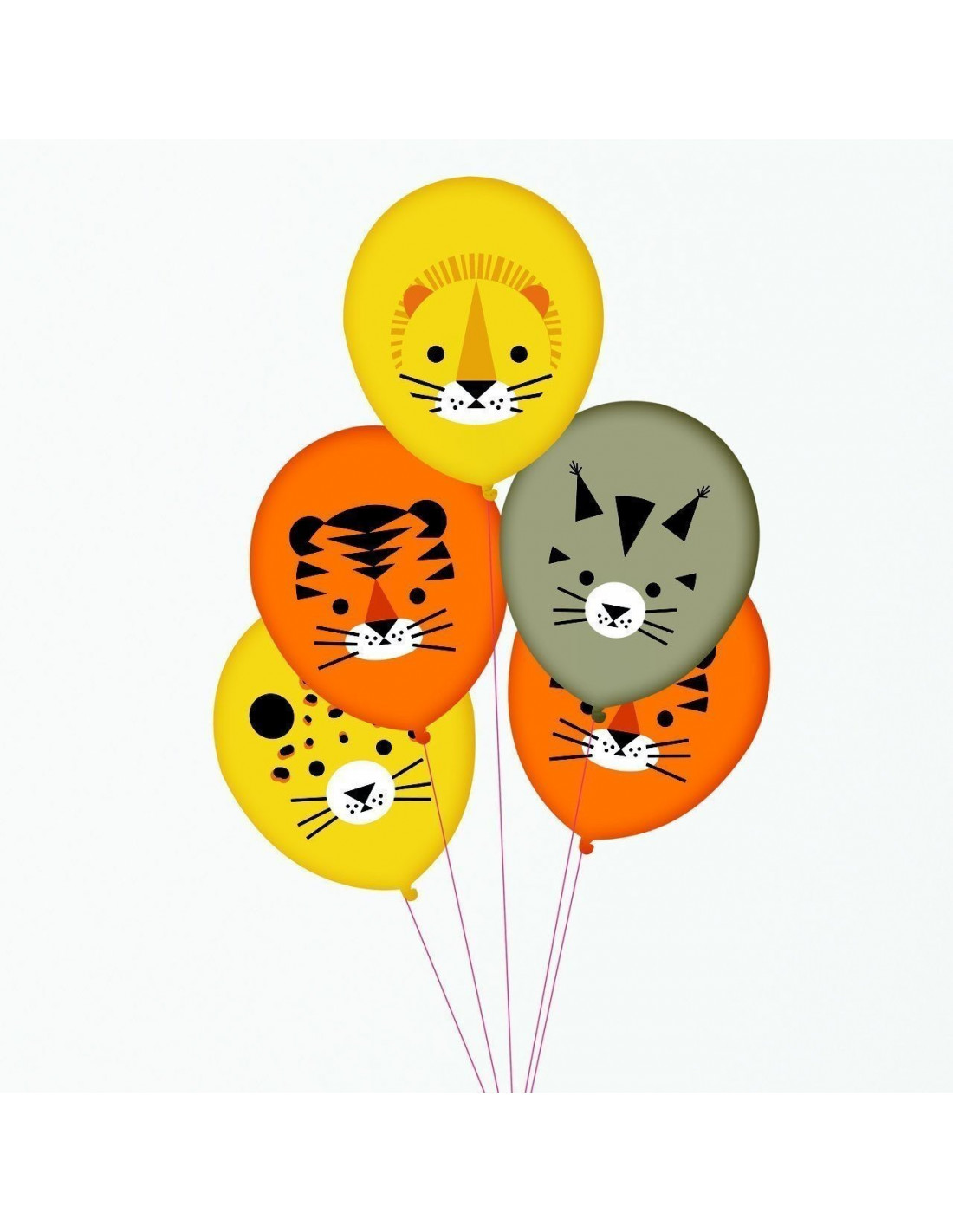 5 Ballons Animaux Safari My Little Day - Les Bambetises