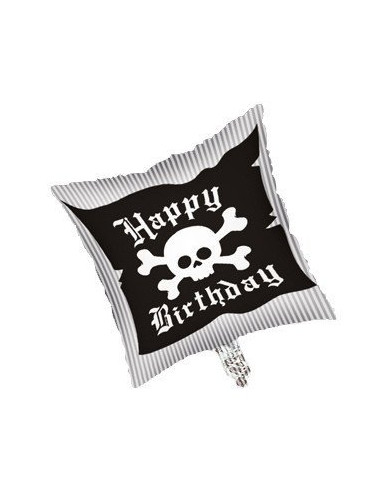 Ballon métallique drapeau tête de mort Pirate