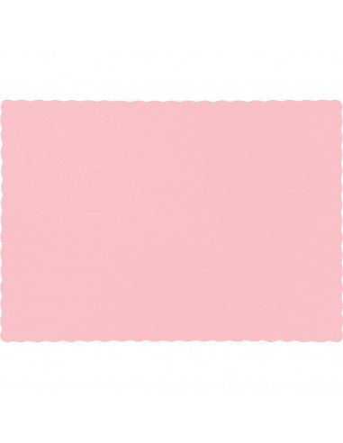 50 sets de table en papier rose pastel 33cmsX24cms