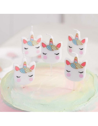 5-bougies-tetes-de-licorne-pastels-decoration-gateau-anniversaire